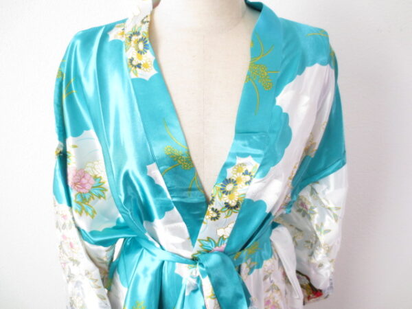 Japanischer Kimono lang trkis