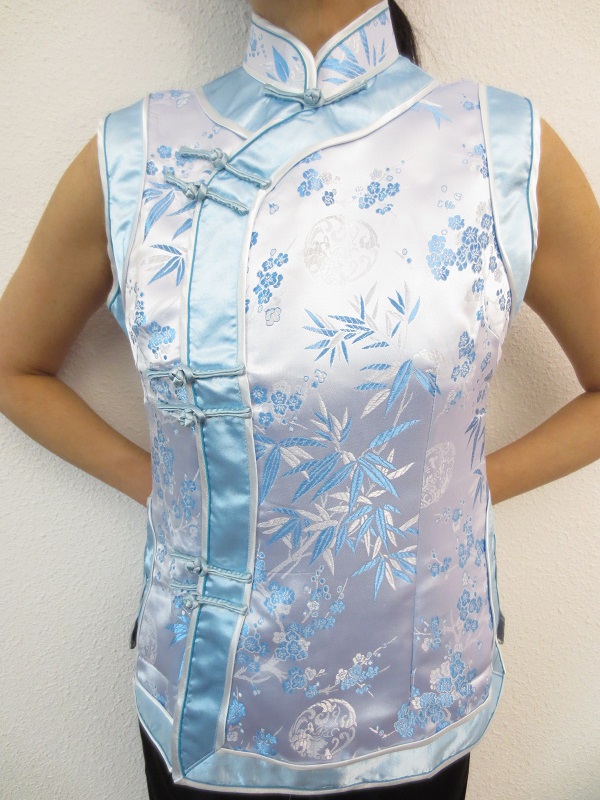 licht blau mit blumen Damen Tops