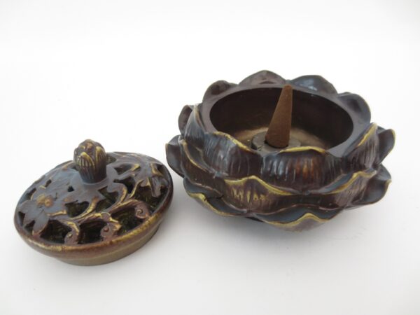 Lotus incense/conesburner braun/gold