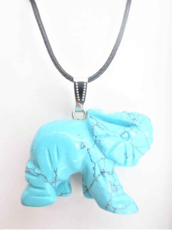 Luxus Elefant Anhnger Halskette - Turquoise