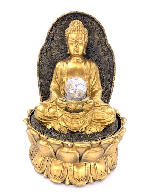 Meditation fhrte Beleuchtung Buddha golden gro