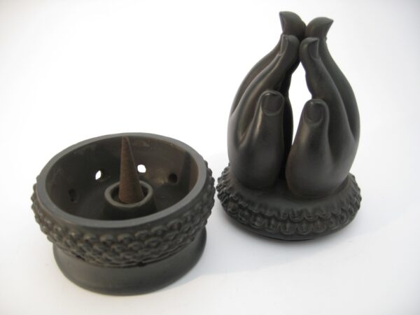 Meditation hands incense/conesburner schwarz