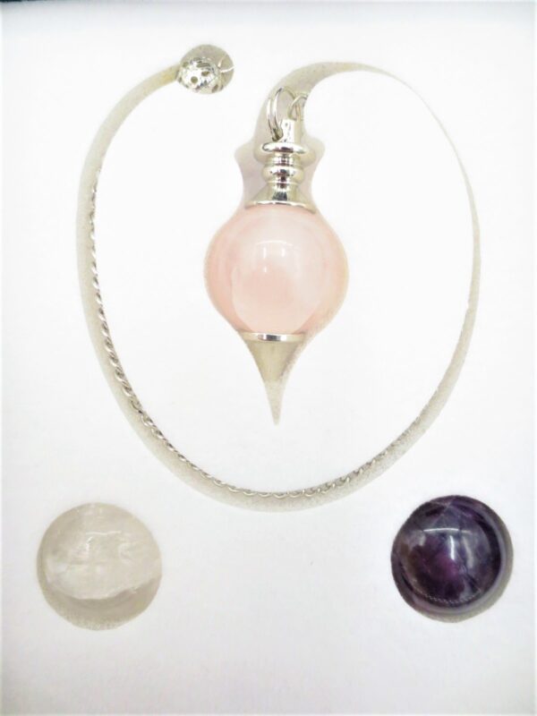 Round Orb Gemstone Pendulum 3 in 1 - Grohandel