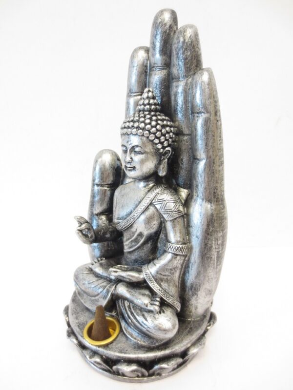 Rucherstbchenhalter silber Buddha mit hand