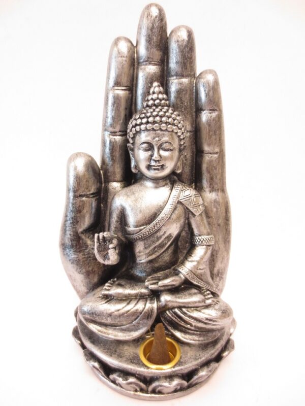 Rucherstbchenhalter silber Buddha mit hand