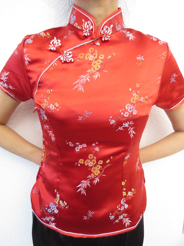 Shanghai bluse blute red