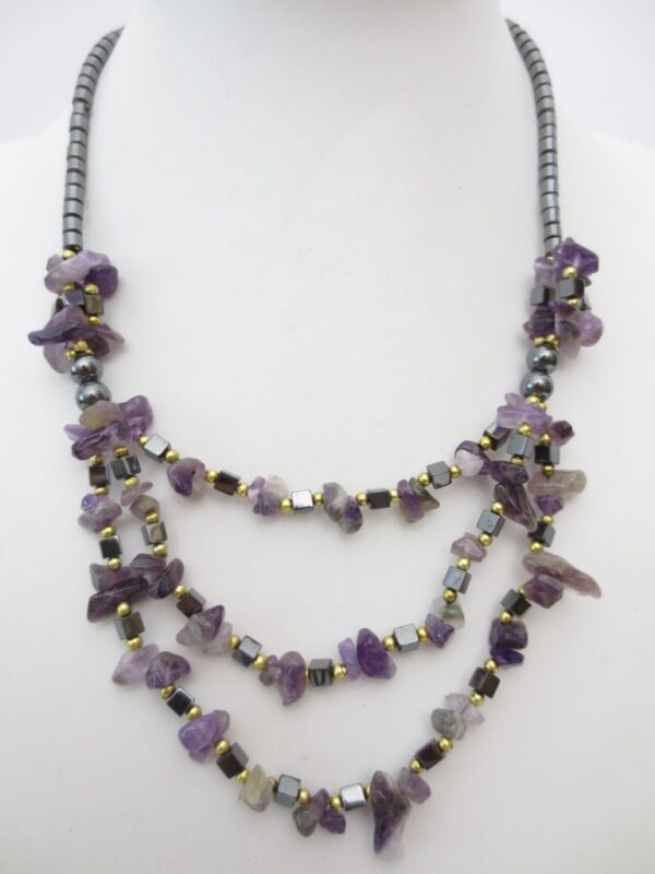 Stein- und Hmatit-Kette Amethyst