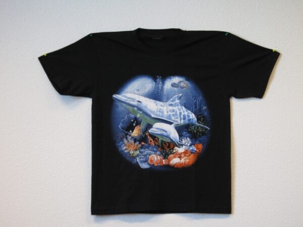 T-Shirt mit 2 Delfinen (Gre L)