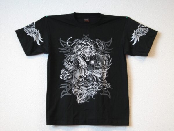 T-Shirt mit Drachen und Tiger