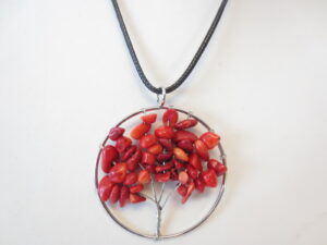 Tree of Life kette rot koralle