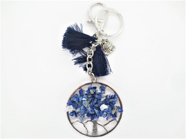 Tree of Life keychain sodalith mit eule