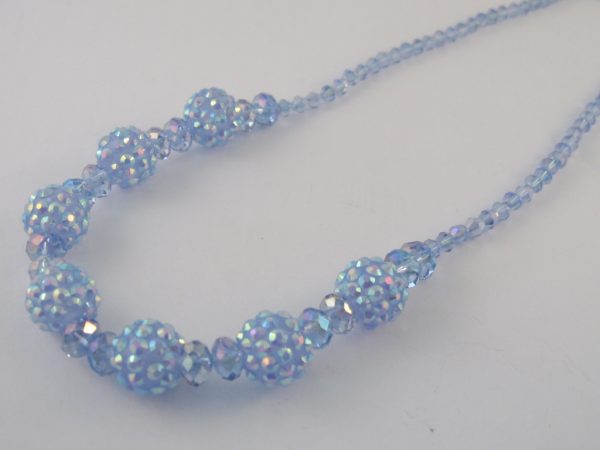 Imitation Shamballa Kette blau