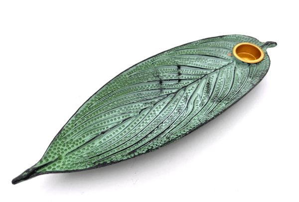 Räucherstäbchenhalter Leaf of Life – Grün