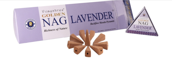 Grosshandel - Golden Nag Lavendel Backflow Masala Pyramid Kegels