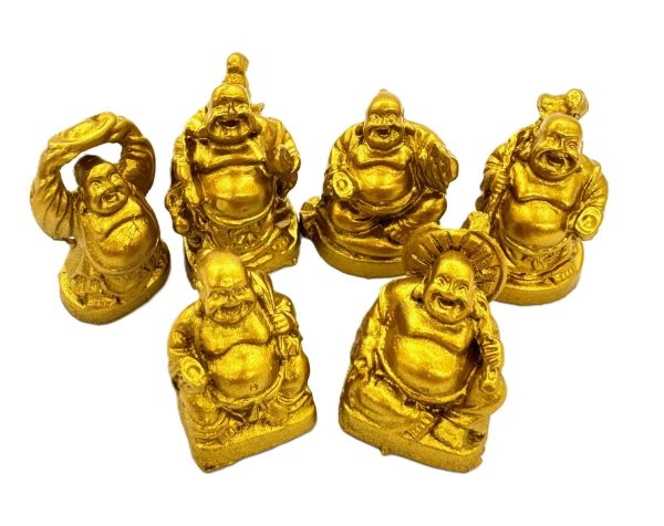 3cm Mini-Buddha-Set Gold (6St)