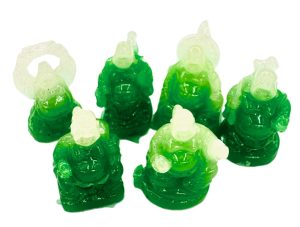 3cm Mini-Buddha-Set stehend - Jade (6 Stück)