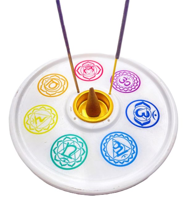 7 Chakra Rucherstbchenhalter rund wei