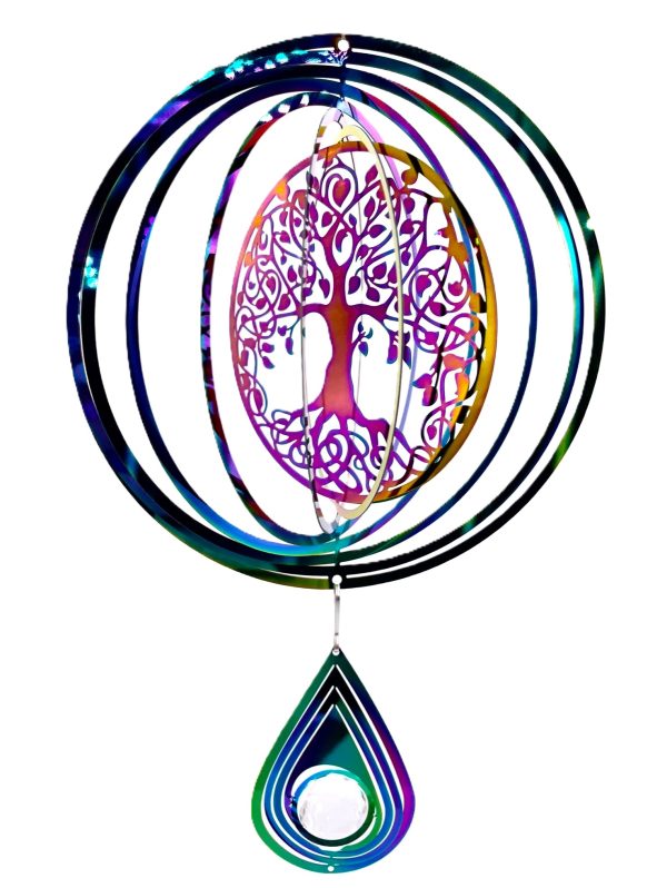 Medium Cosmo Windspinner Baum des Lebens - Rainbow Drop