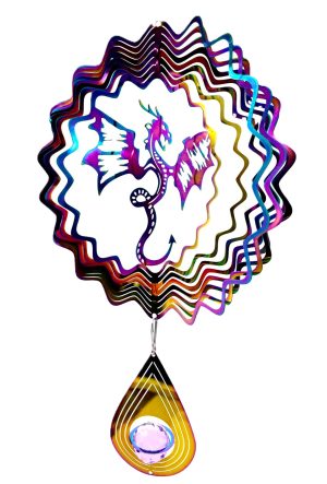 Mittlerer Cosmo Windspinner Drachen - Regenbogentropfen