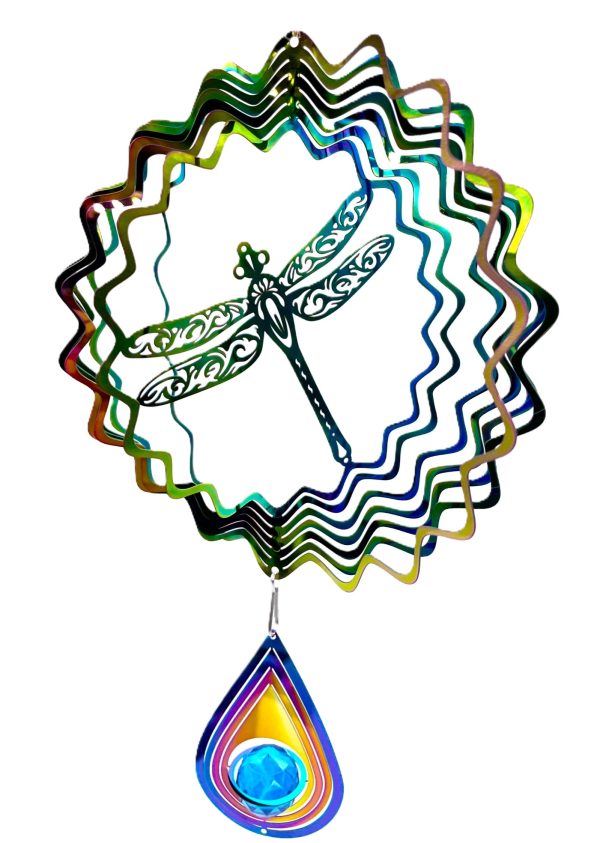 Mittlerer Cosmo Windspinner Libelle - Regenbogentropfen