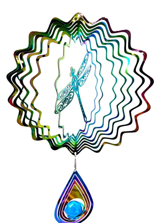 Mittlerer Cosmo Windspinner Libelle - Regenbogentropfen