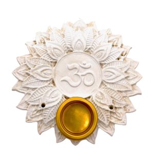 Om Lotus Rucherstbchenhalter rund Wei (6 Stck)