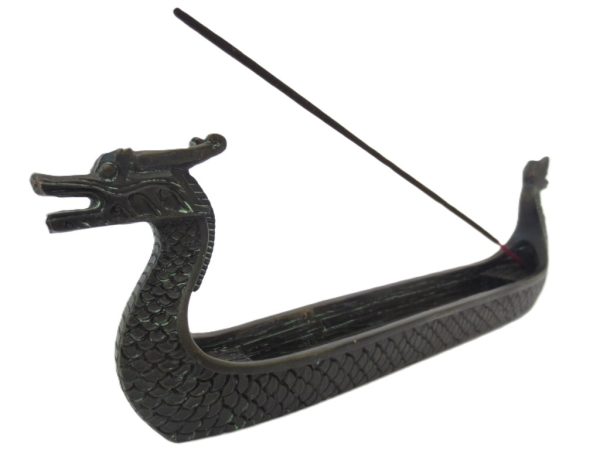 Räucherstäbchenhalter Chinese Dragon Boat – Schwarz