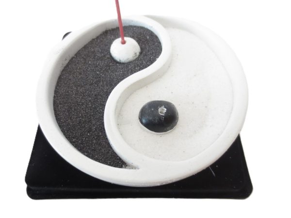 Yin Yang Räucherstäbchenhalter Weiß