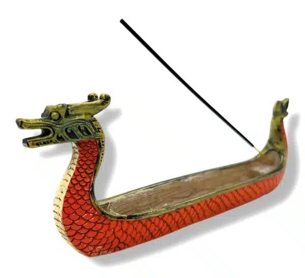 Räucherstäbchenhalter Chinese Dragon Boat – Braun