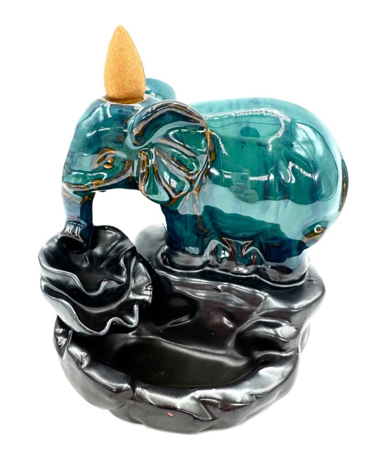 Burner Elephant - Rückfluss-Räucherstäbchenhalter, Moosgrün