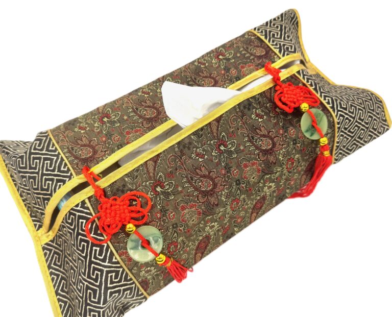 Chinesische Taschentuchbox-Abdeckung - Braun