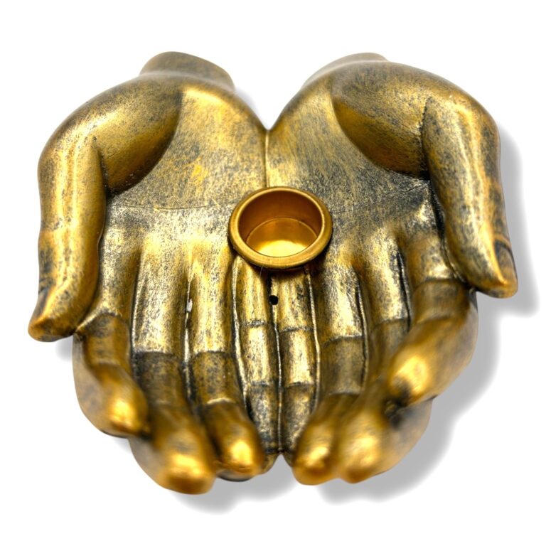 Räucherstäbchenhalter Offene Hände Bronze