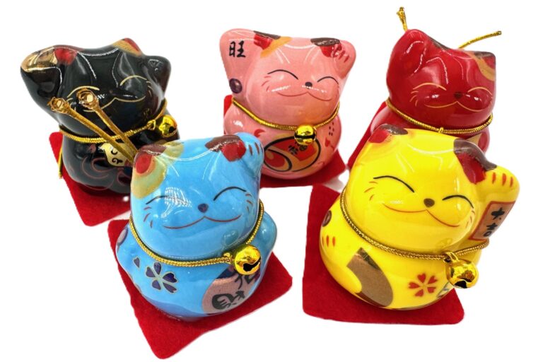 Japanisches Glückskatzen-5er-Set (II)