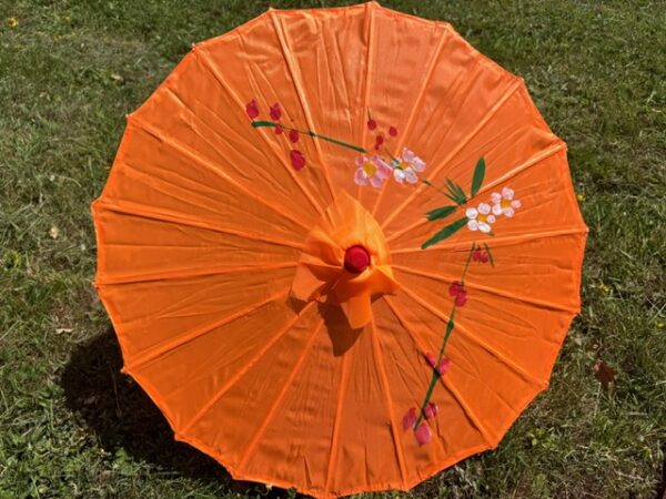 Chinesischer Sonnenschirm - Orange (Klein)