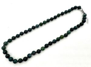 8mm Steinperlen Halskette - Moss Agate