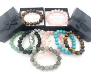 12mm Edelsteinarmbänd mit Box