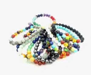 8mm 7 Chakra Edelsteinarmbänd ohne Box