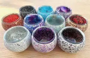 Mosaikglas-Teelichthalter