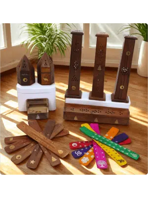 Holz-Räucherstäbchenhalter