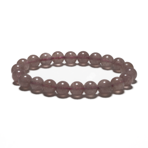 8 mm Edelstein-Armband ohne Geschenkbox – Erdbeerquarz