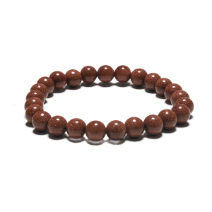 8 mm Edelstein-Armband ohne Geschenkbox – Goldener Sandstein