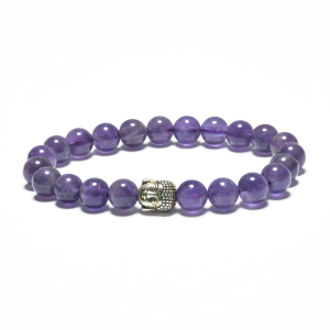 8mm Buddha Armband ohne Box - Amethyst