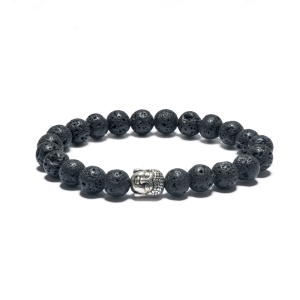 8mm Buddha-Armband ohne Box - Lavastein