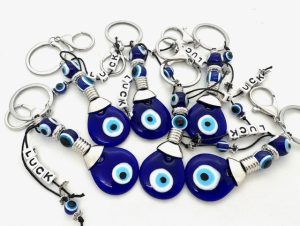 Blauer Böser Blick Schlüsselanhänger „Luck“ 6er-Set