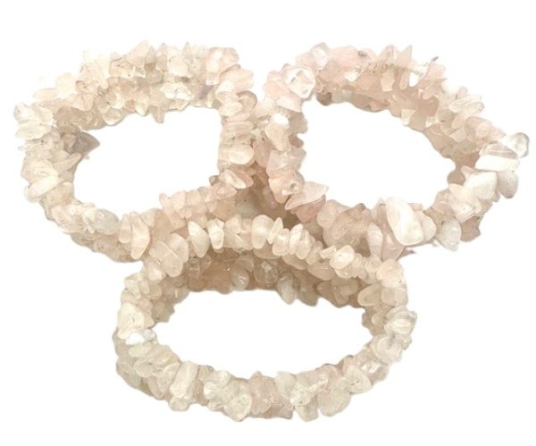 Geclusterte Rosenquarz Edelsteinarmbänder