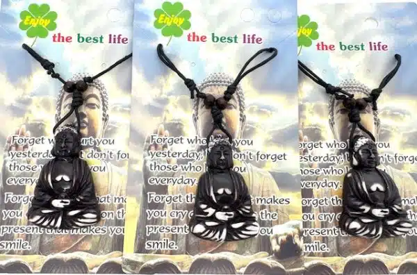 Grohandel - Braune Meditation Buddha Halskette