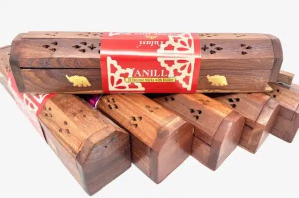Grohandel - Tulasi Rucherstbchenhalter Geschenkpackung - Vanille (6 Stck)