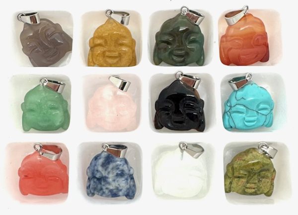 Grohandelsedelstein-Edelstein Lchelnder Buddha Anhnger Set