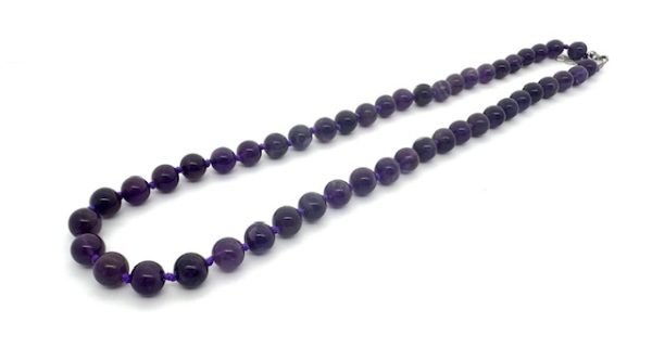 Großhandel – 8 mm Amethyst-Perlenkette (ohne box)