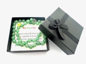Großhandel – 8 mm Aventurin-Perlenkette (mit box)